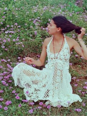 Gorgeous Akoia Bali backless crochet maxi dress